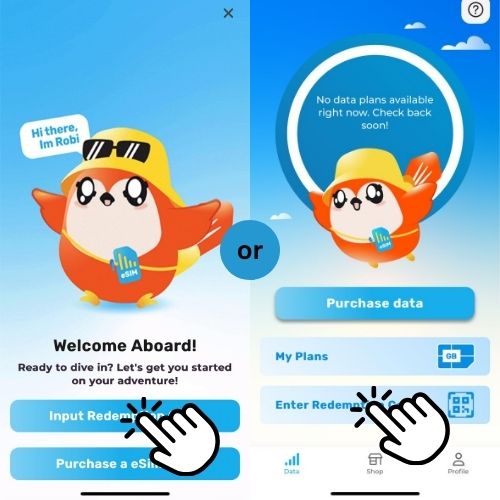 Step 8: Scan Redemption Code